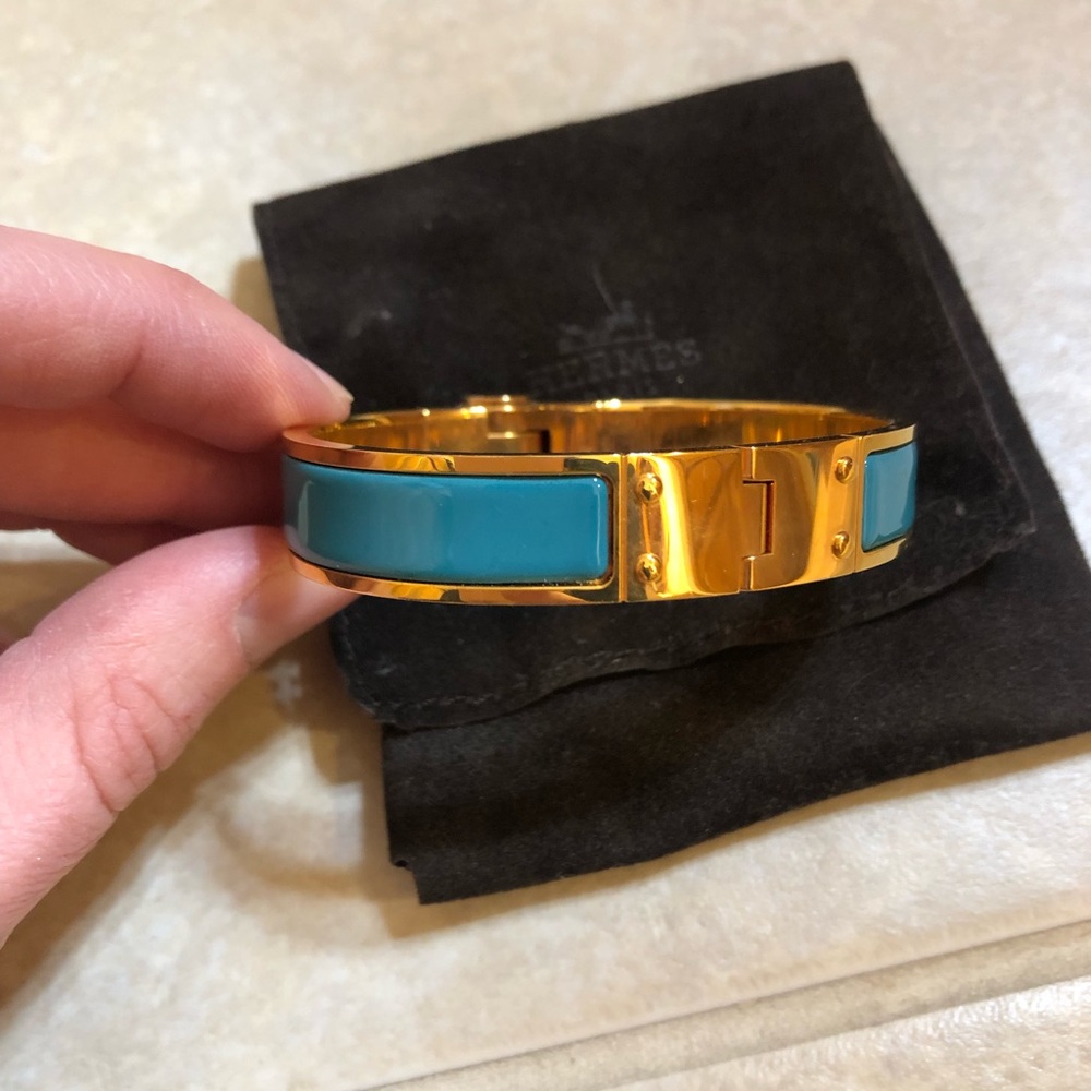 Small turquoise Hermes bracelet